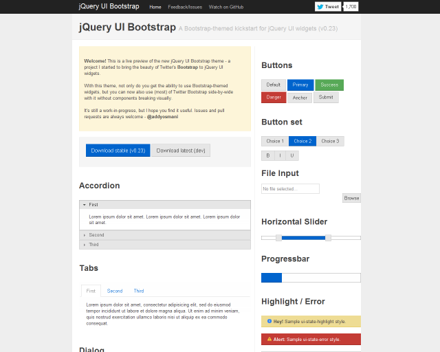 JQuery UI Bootstrap